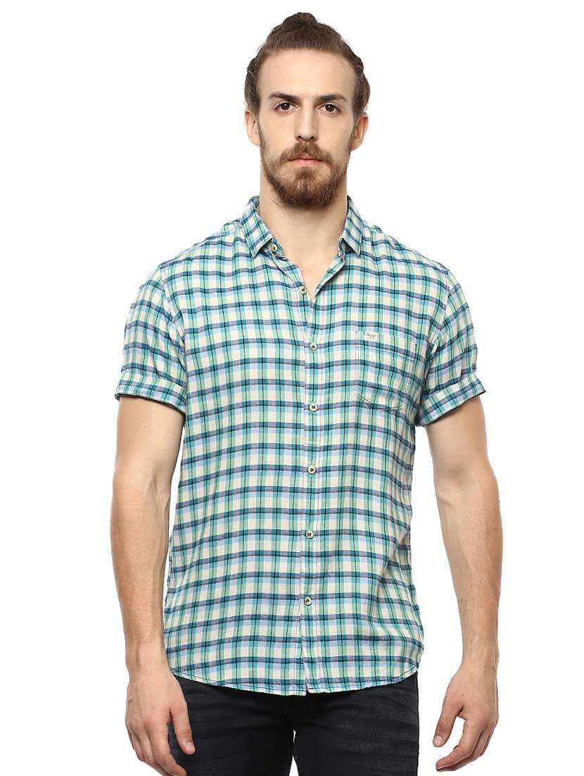green checkered casual shirt - 15772628 - Zoom Image - 0