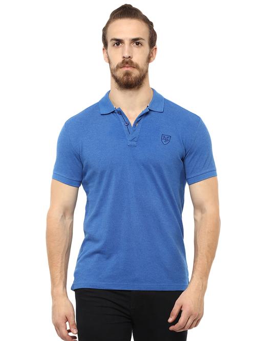 solid blue polo t-shirt - 15772631 - Standard Image - 0