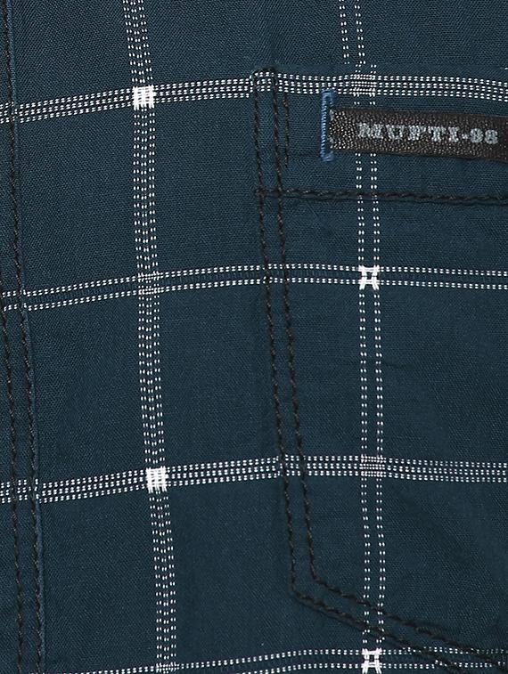 blue checkered casual shirt - 15772645 - Standard Image - 3