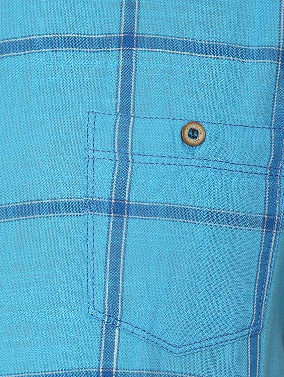 blue checkered casual shirt - 15772650 -  Standard Image - 3