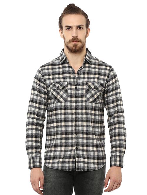 black checkered casual shirt - 15772664 -  Standard Image - 0
