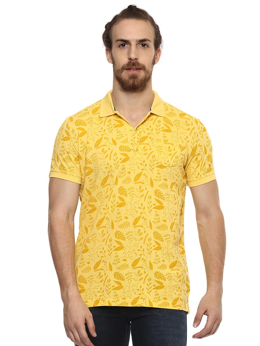 yellow all over print t-shirt - 15772676 -  Zoom Image - 0