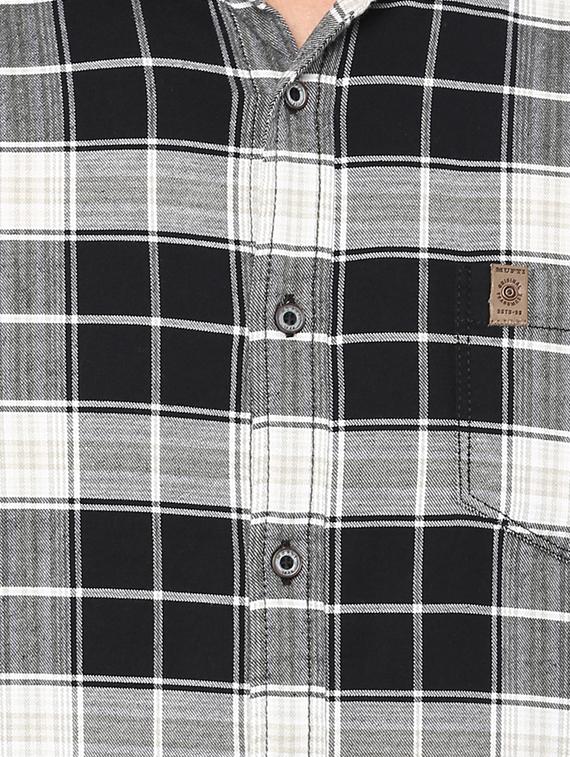black checkered casual shirt - 15772682 - Standard Image - 3