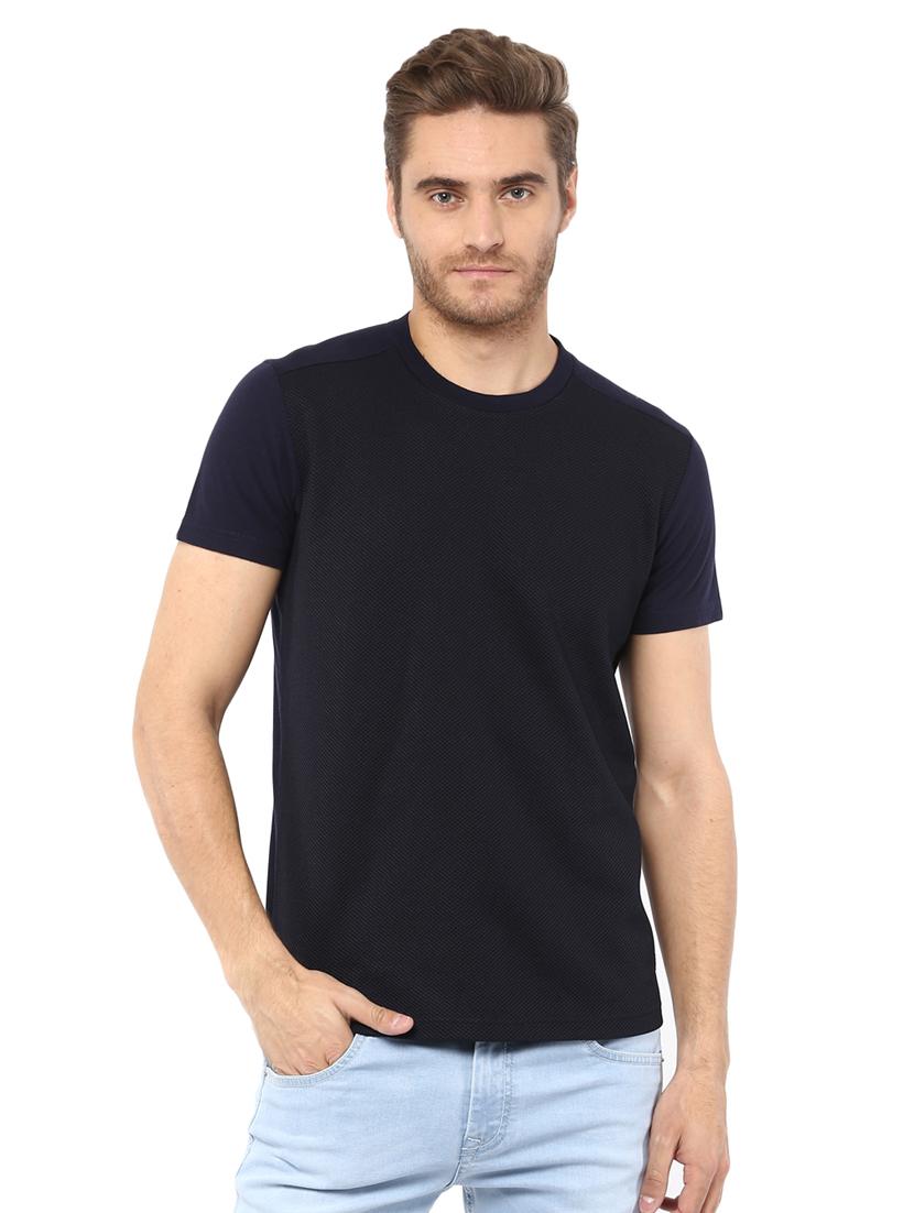 solid blue crew neck t-shirt - 15772730 - Zoom Image - 0