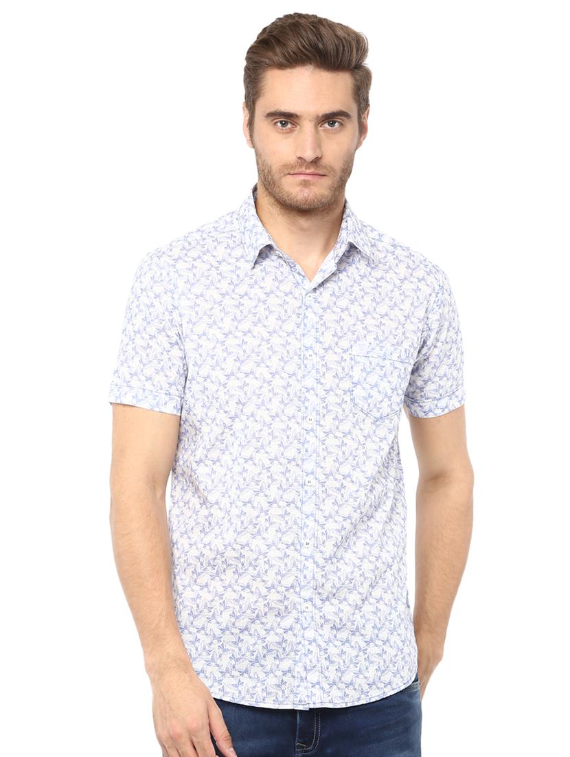 blue printed casual shirt - 15772732 - Zoom Image - 0