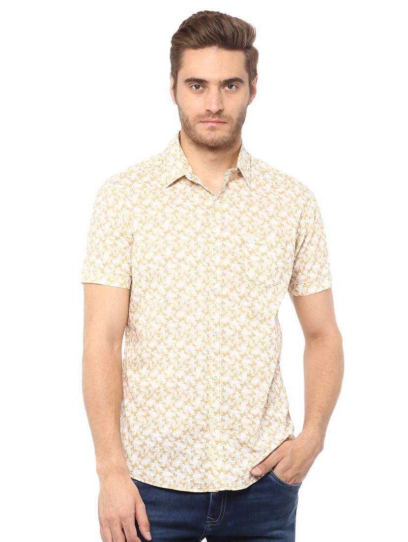beige printed casual shirt - 15772734 - Zoom Image - 0