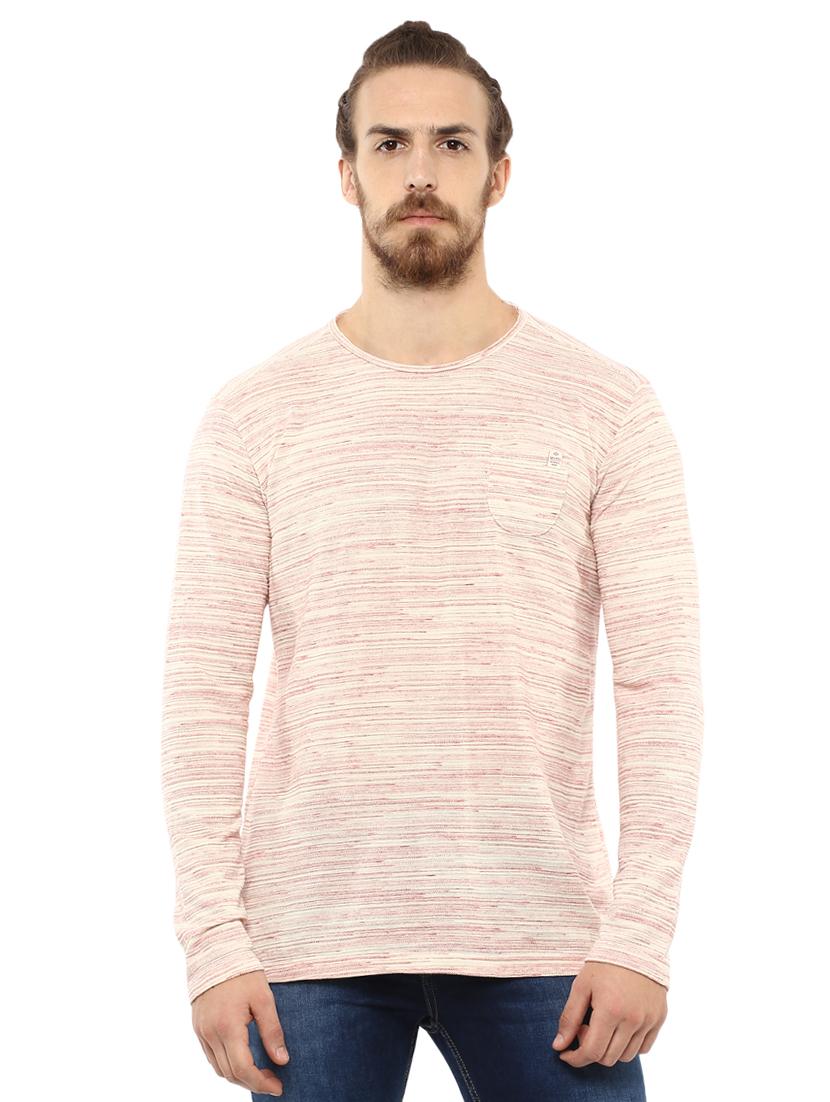 beige striped pocket t-shirt - 15772744 -  Zoom Image - 0