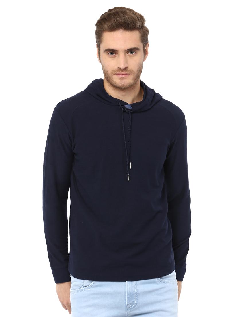 solid blue hooded t-shirt - 15772751 - Zoom Image - 0