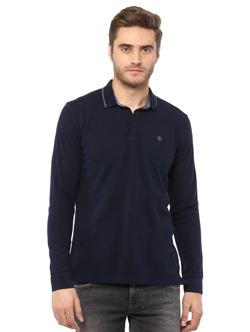 solid blue polo t-shirt - 15772754 - Zoom Image - 0