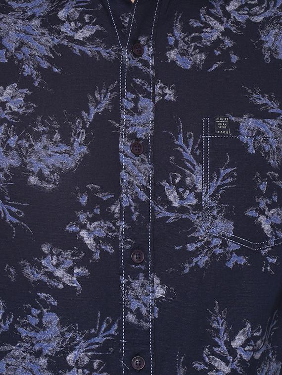 blue printed casual shirt - 15772759 - Standard Image - 3
