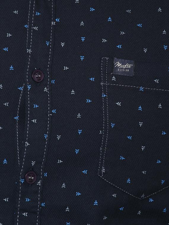 blue printed casual shirt - 15772775 - Standard Image - 3
