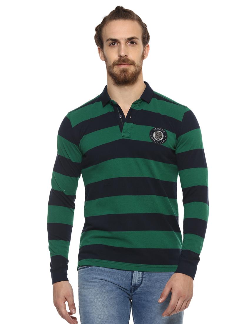 green striped polo t-shirt - 15772776 - Zoom Image - 0