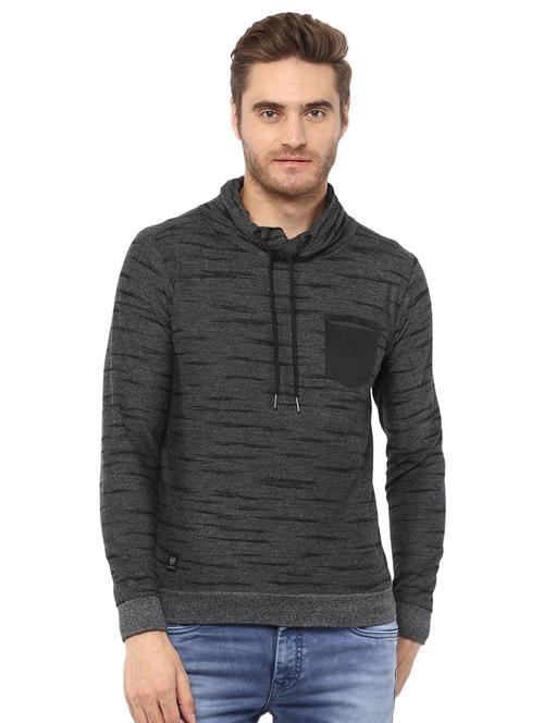 grey all over print cowl neck t-shirt - 15772783 -  Standard Image - 0