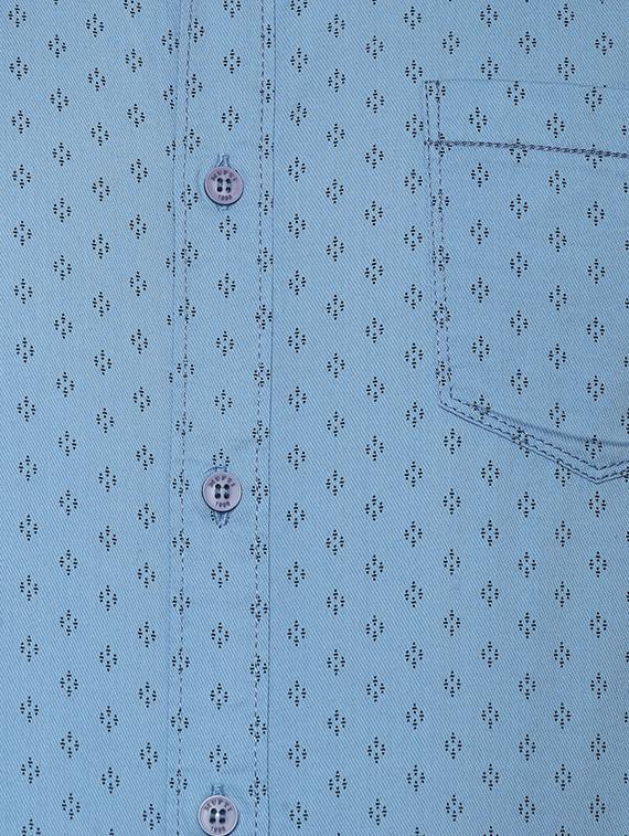 blue printed casual shirt - 15772787 - Standard Image - 3