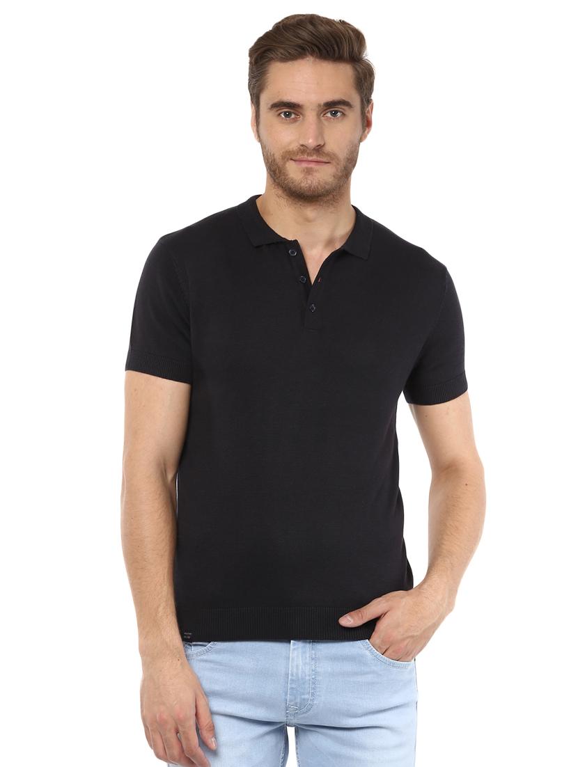 solid black polo t-shirt - 15772811 - Zoom Image - 0