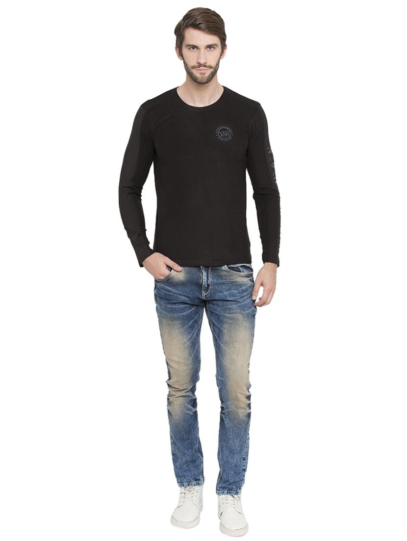 black typographic long sleeves t-shirt - 15772891 - Standard Image - 3