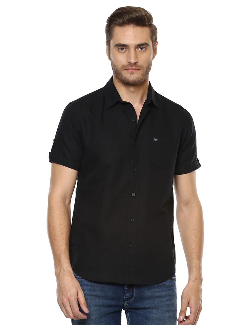 black solid casual shirt - 15772928 - Zoom Image - 0