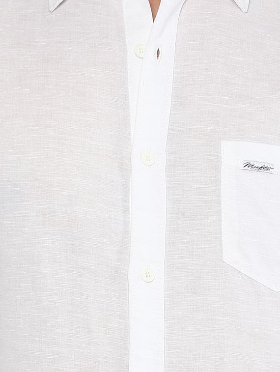 white solid casual shirt - 15772935 - Standard Image - 3
