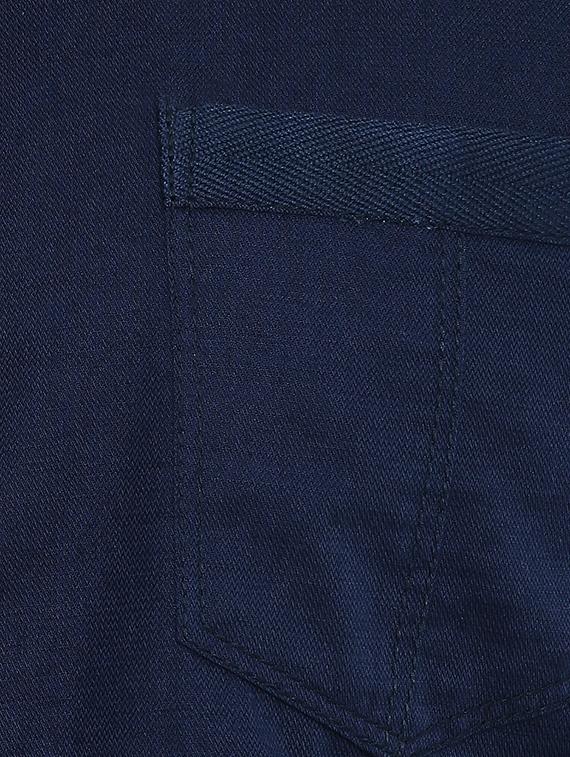 blue solid casual shirt - 15772937 - Standard Image - 3