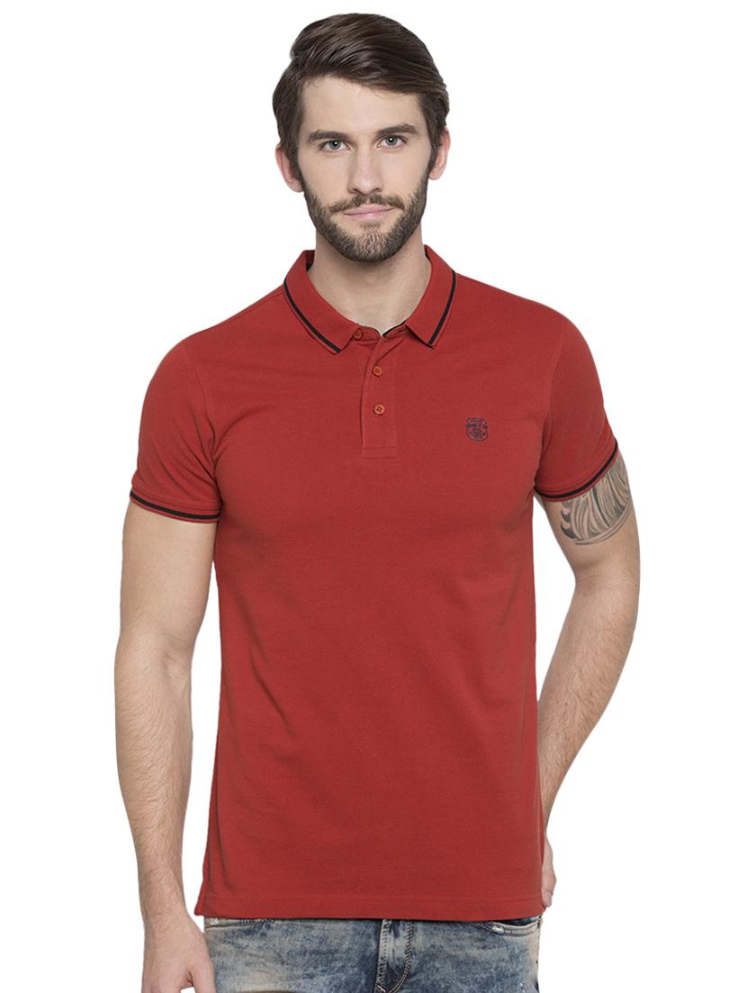solid red polo t-shirt - 15772940 -  Zoom Image - 0