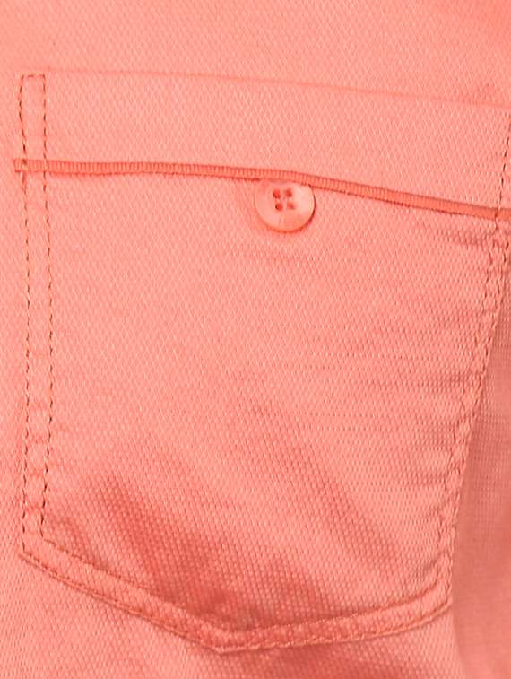 peach solid casual shirt - 15772945 - Standard Image - 3