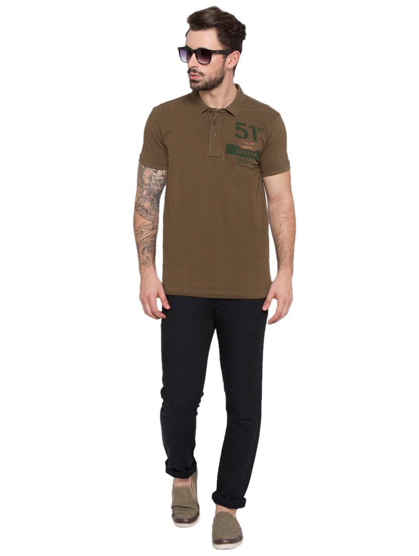 green typographic chest print t-shirt - 15772952 - Standard Image - 3