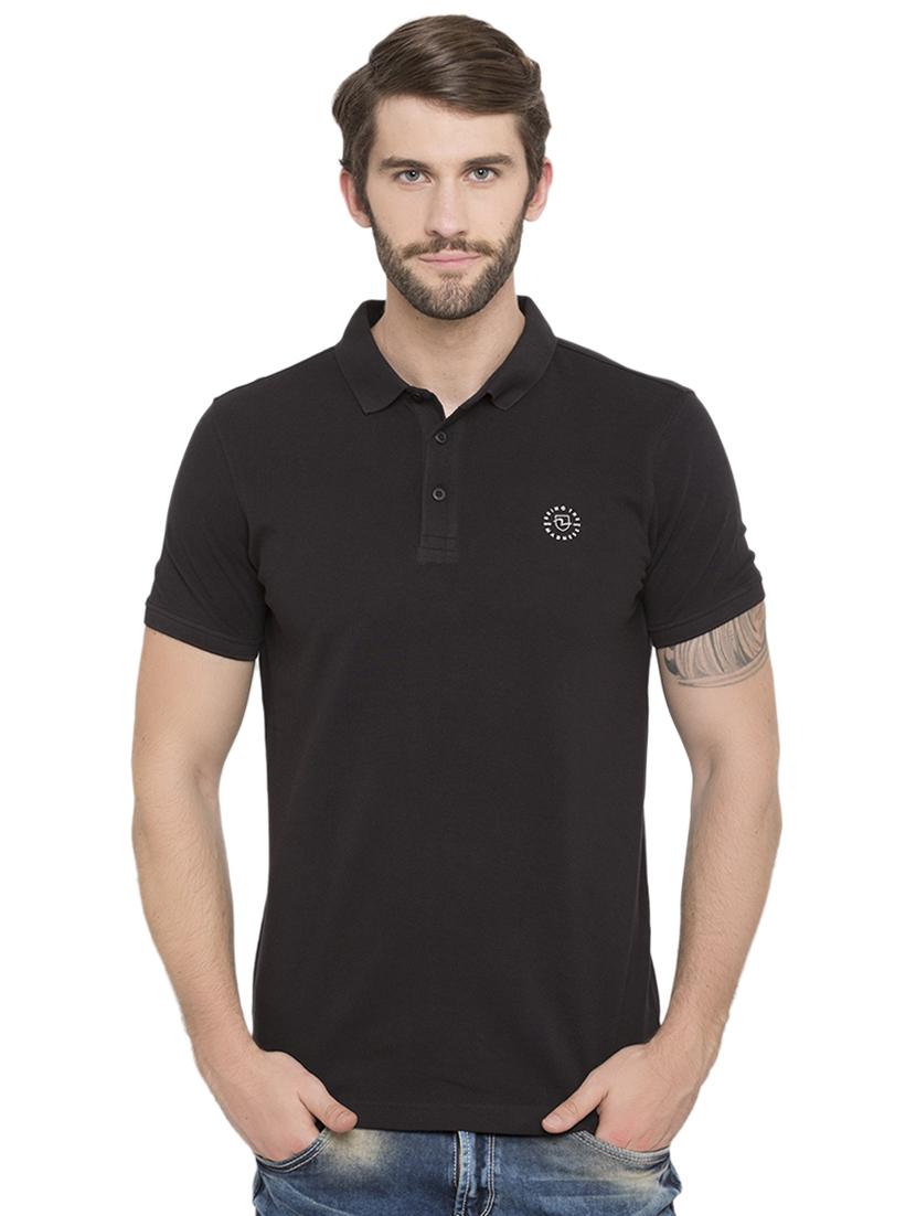 solid black polo t-shirt - 15772978 - Zoom Image - 0