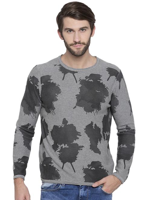 grey all over print t-shirt - 15772994 - Standard Image - 0