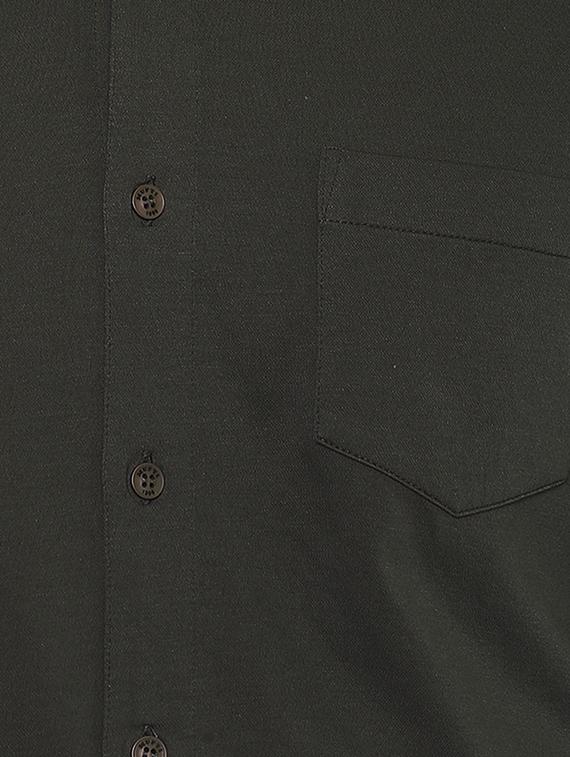 grey solid casual shirt - 15772995 - Standard Image - 3