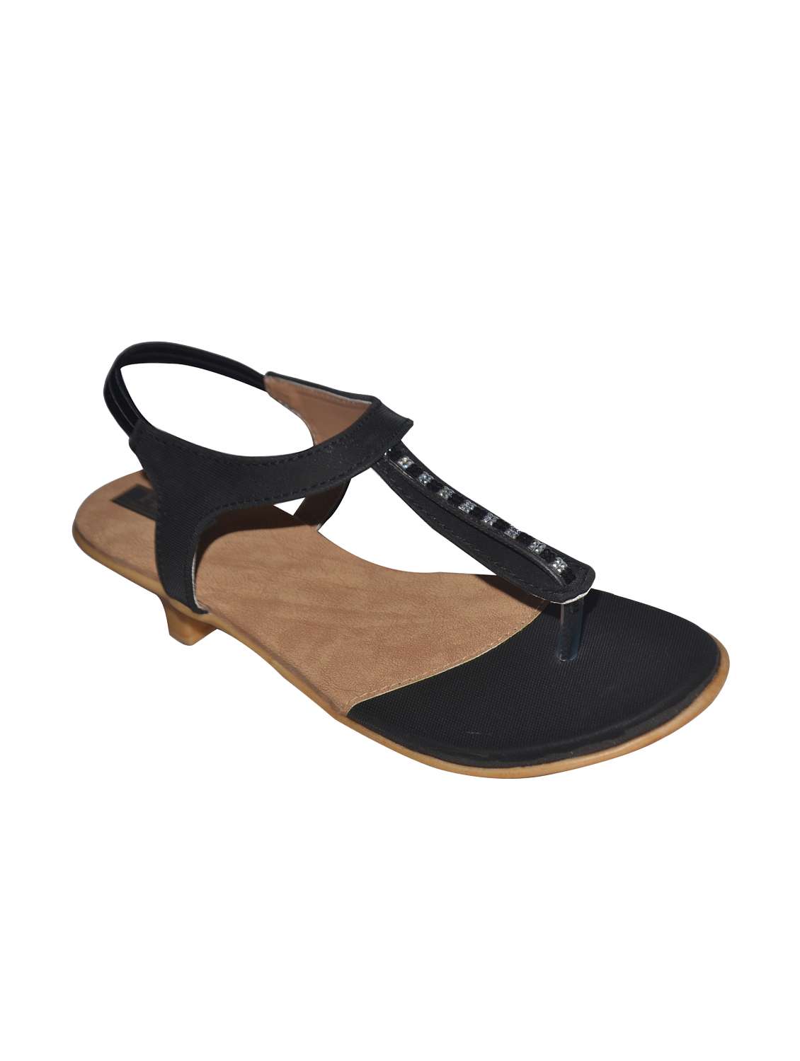black back strap sandals