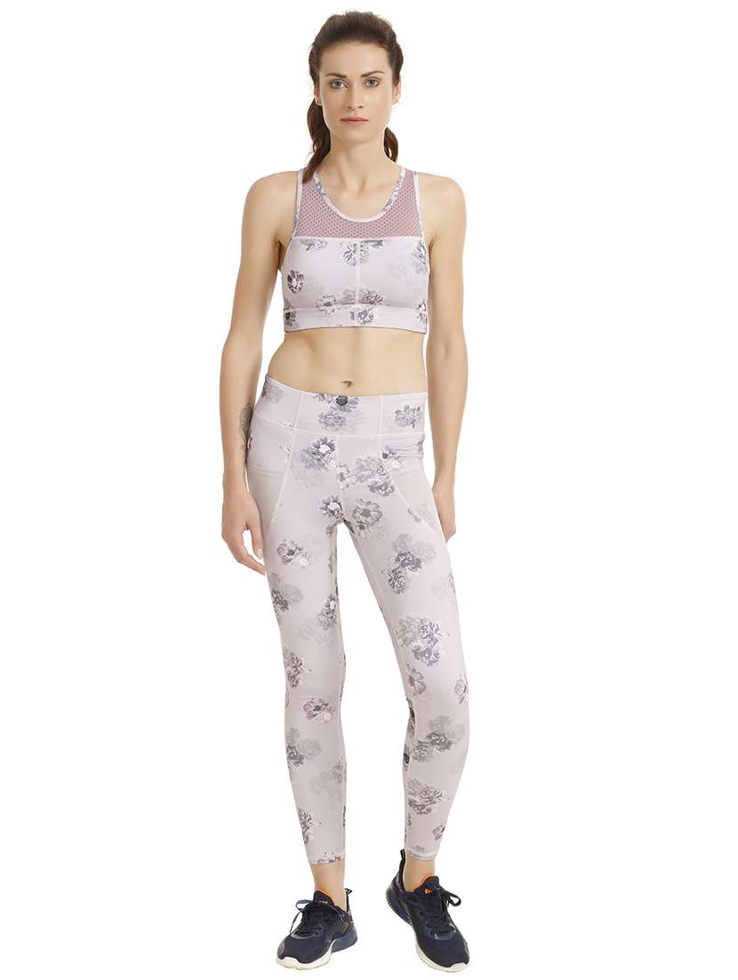 floral mid-rise leggings - 15779342 - Standard Image - 3