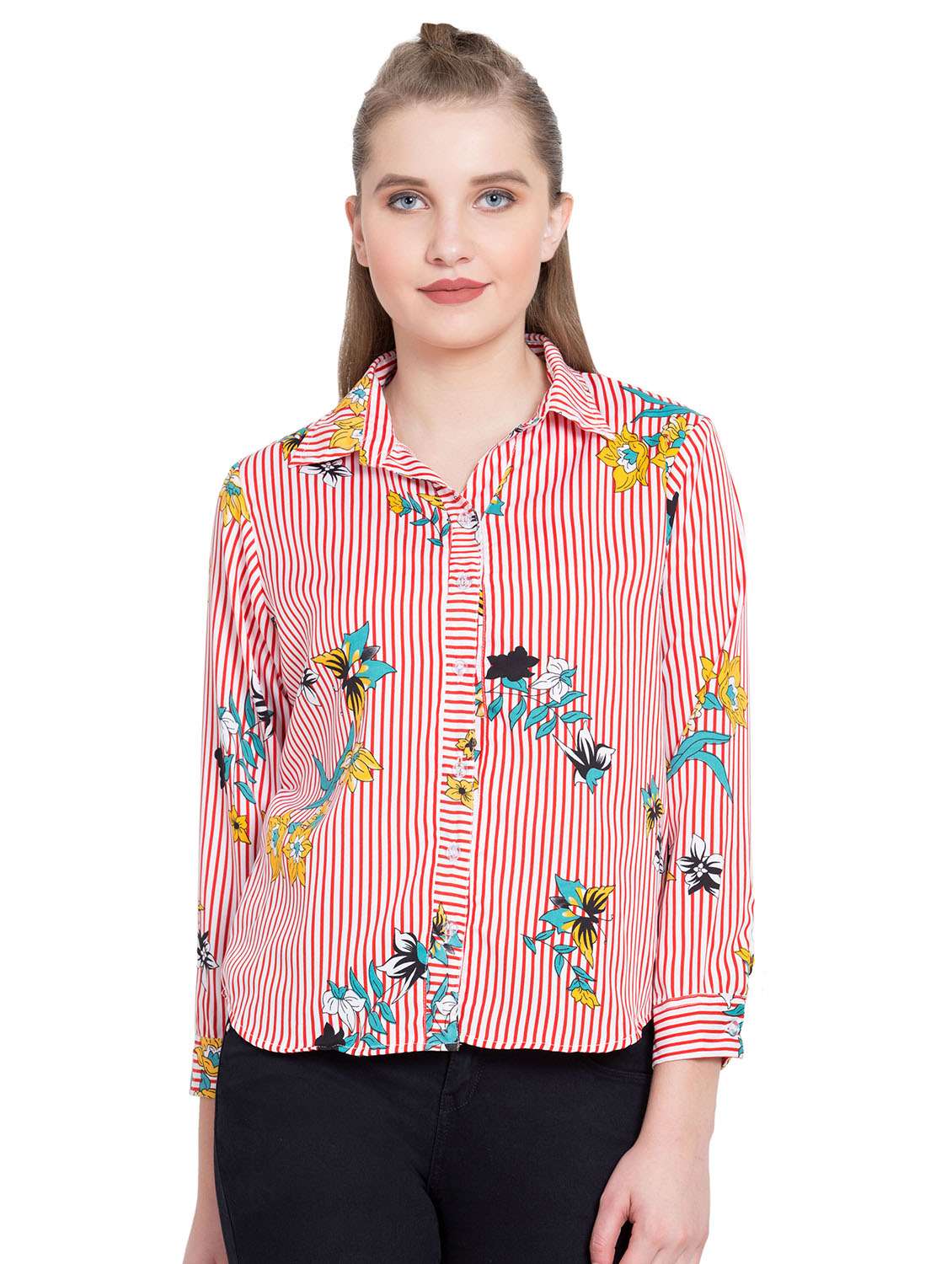 striped floral shirt - 15780056 - Zoom Image - 0