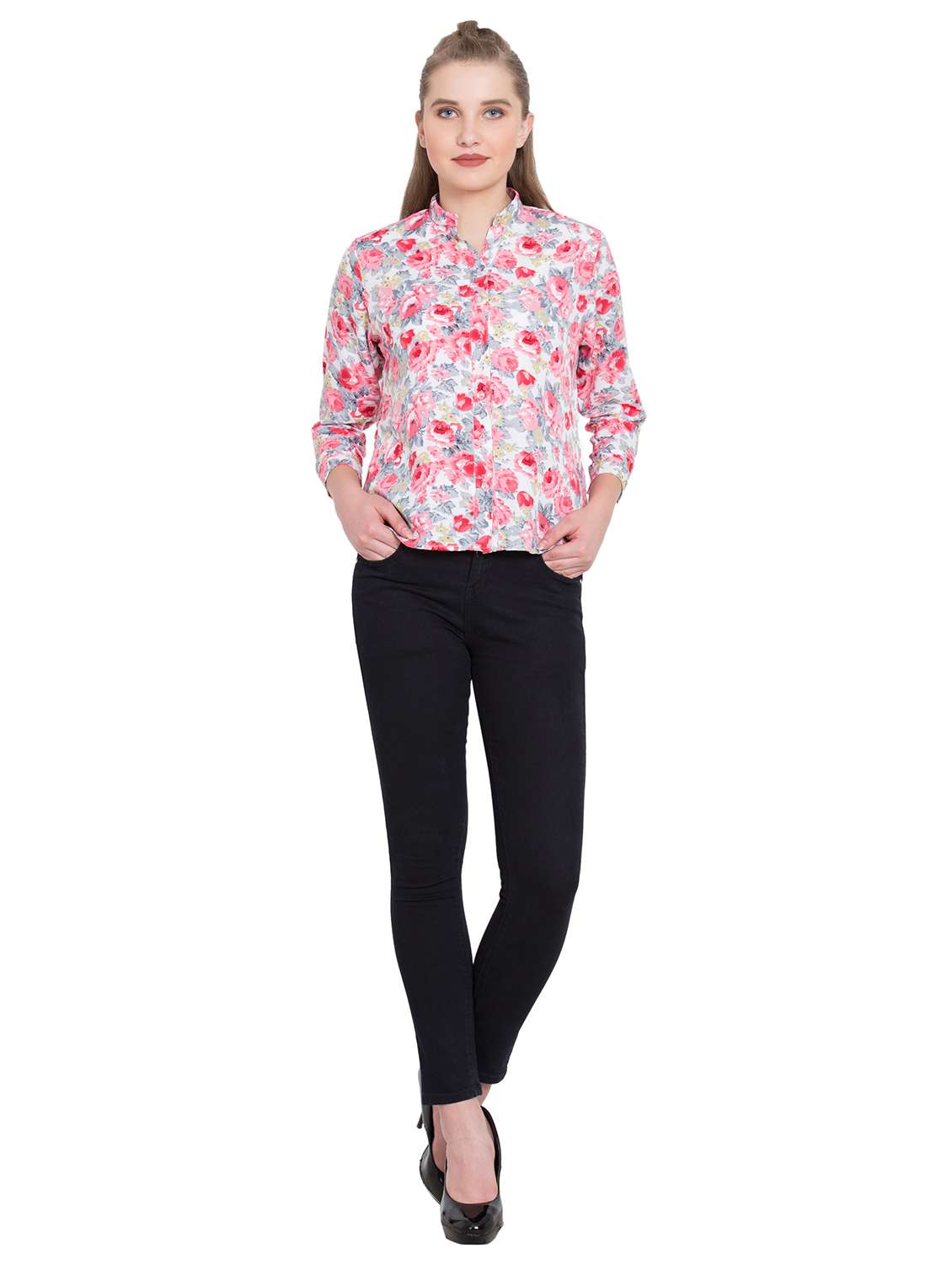 rose pink floral shirt - 15780060 -  Standard Image - 3