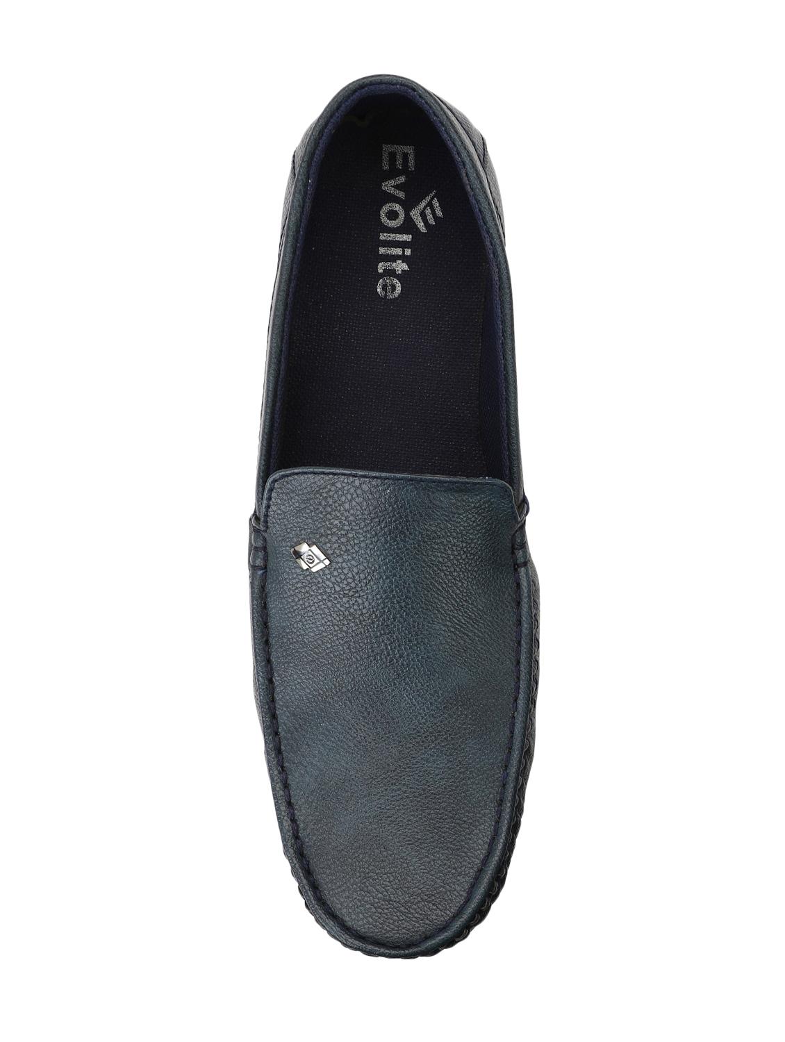 blue leatherette office wear loafers - 15784137 - Standard Image - 3