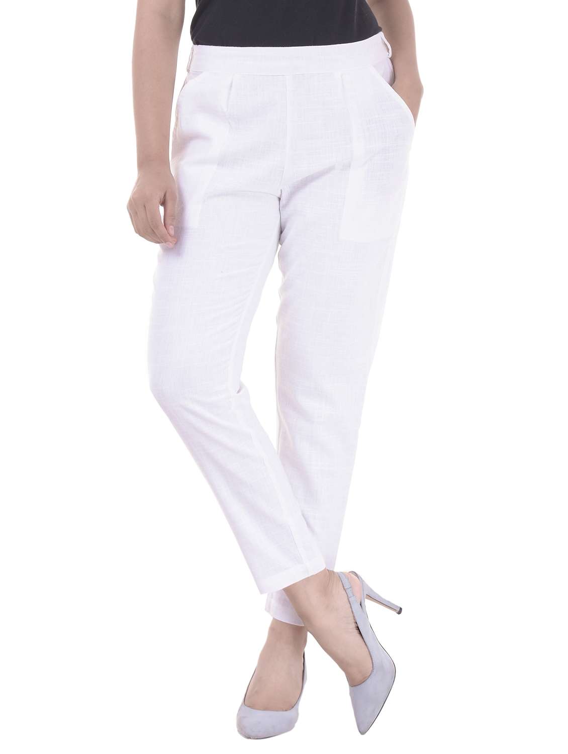 pleated front slim fit trouser - 15784926 -  Zoom Image - 0