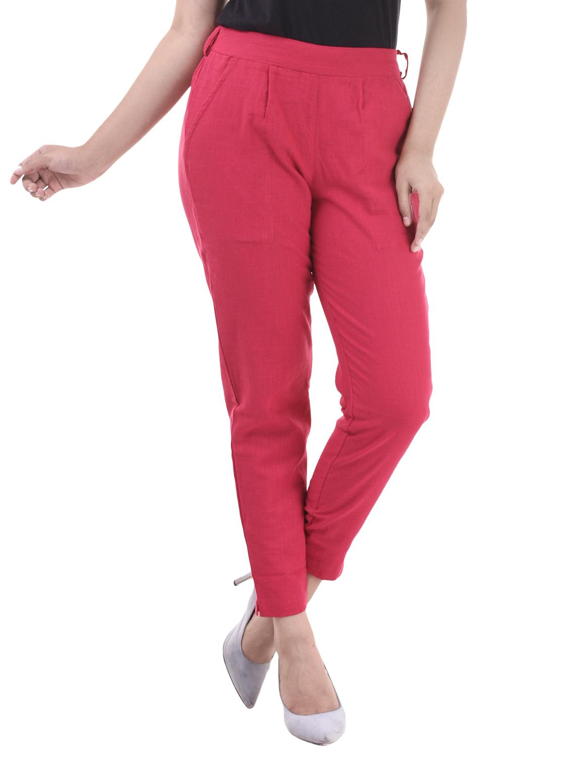 deep pink gathered back trousers - 15784929 -  Zoom Image - 0