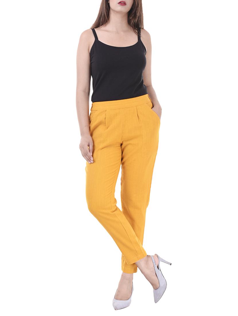 pleated front gathered back trousers - 15784930 - Standard Image - 3