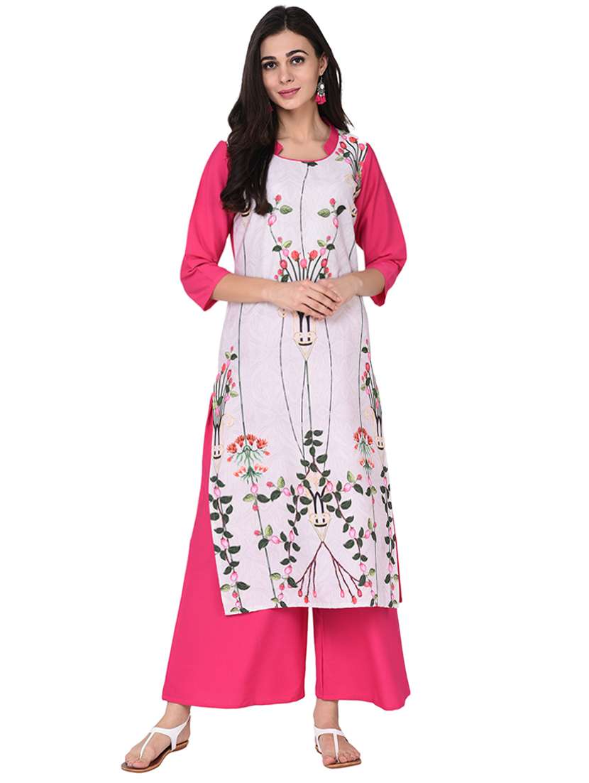 printed kurta with palazzo set