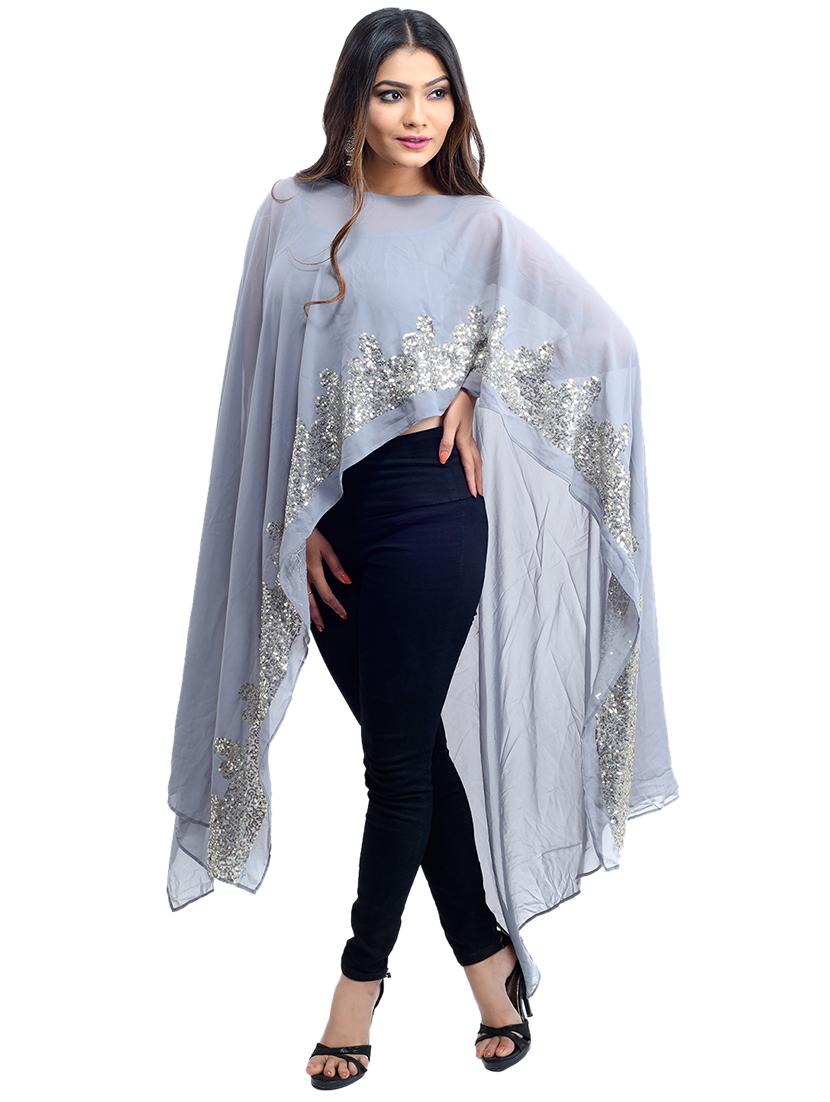 embellished asymmetric cape - 15788811 - Zoom Image - 0