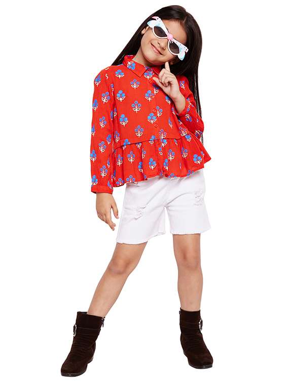 red viscose top - 15788848 -  Standard Image - 3