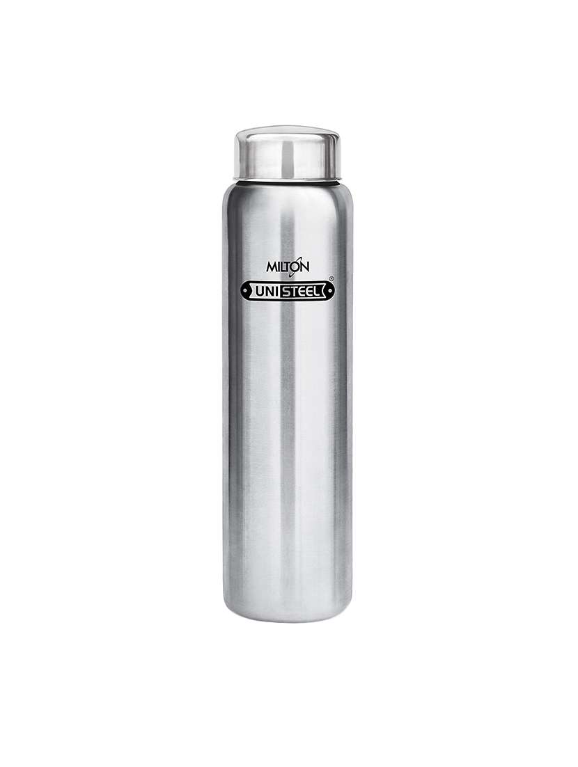 milton aqua stainless steel fridge water bottle 930ml, silver