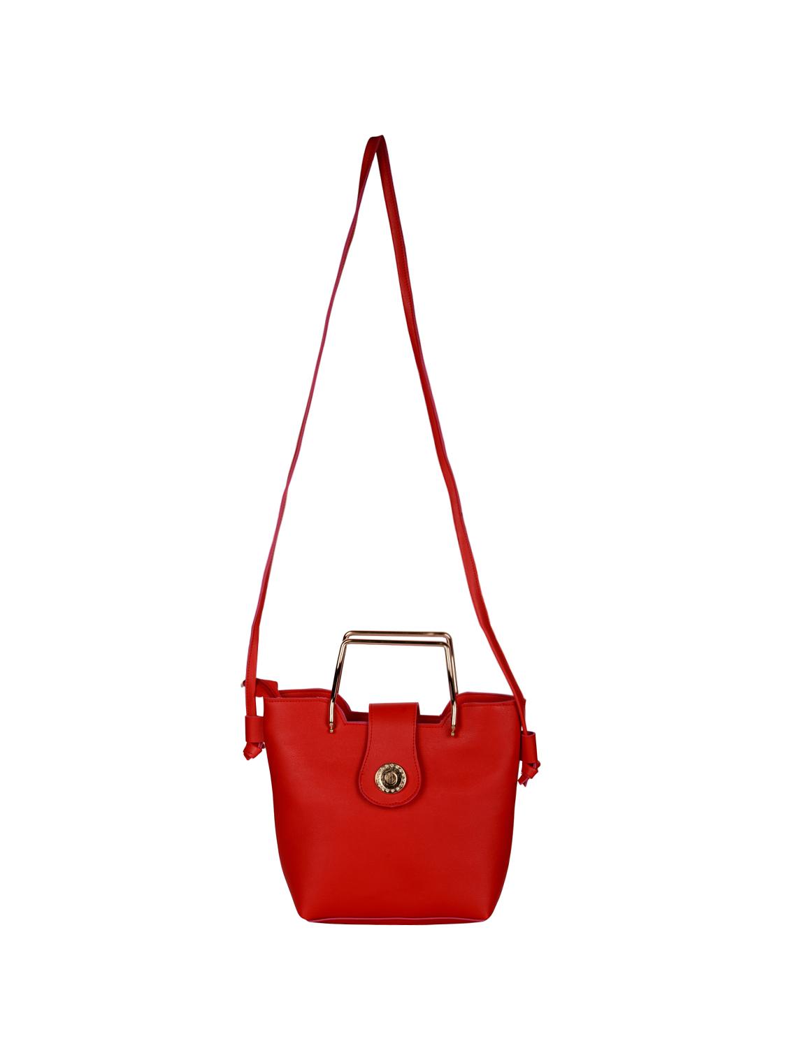red leatherette (pu) sling bag - 15790563 - Standard Image - 3