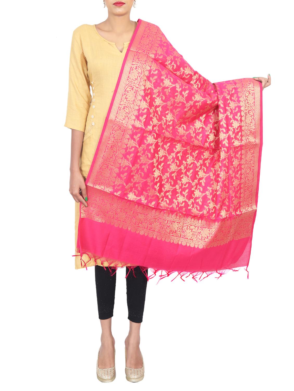 banarasi chanderi dupatta - 15791253 -  Zoom Image - 0