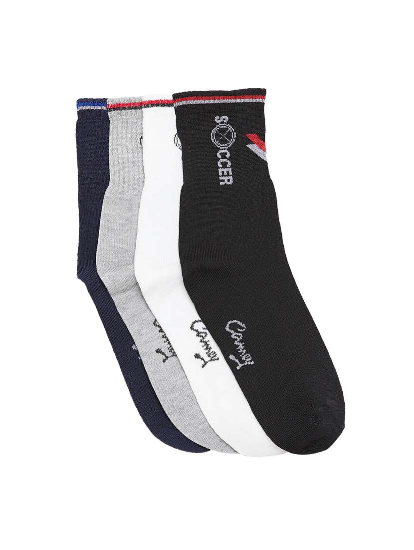 men pack of 4 printed above ankle length socks