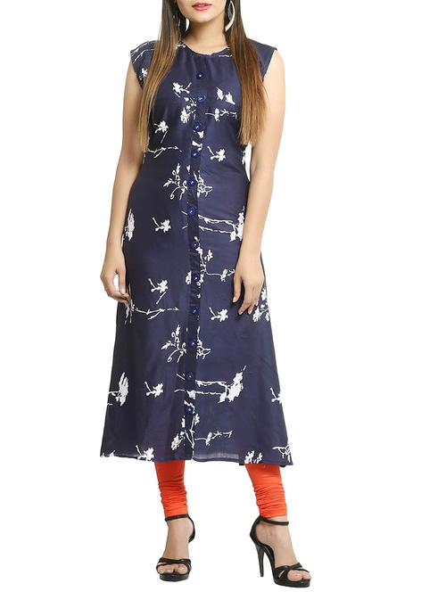 a-line printed kurta - 15791948 - Standard Image - 0