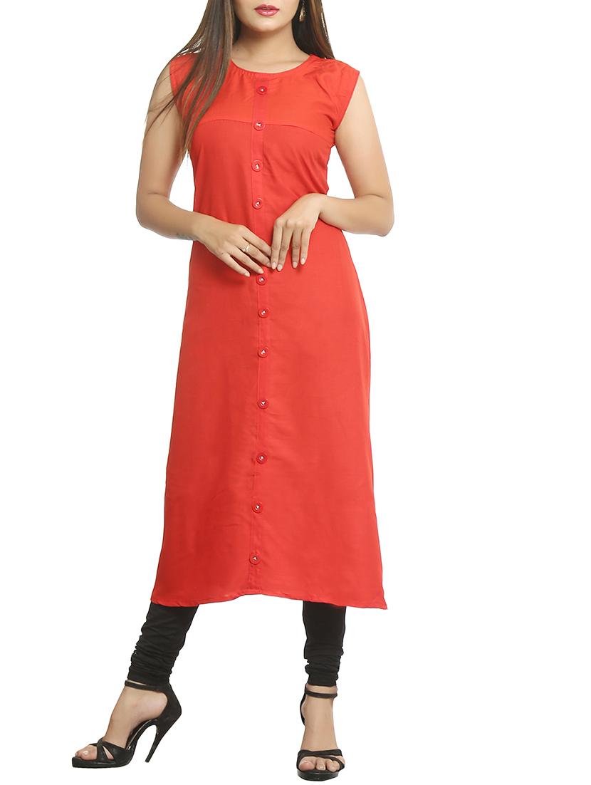solid a-line kurta - 15791957 -  Zoom Image - 0
