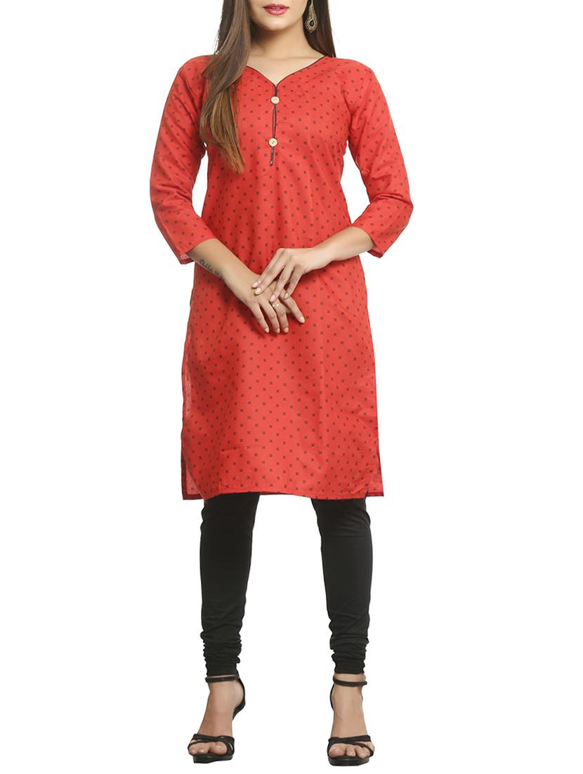 printed straight kurta - 15791983 - Zoom Image - 0