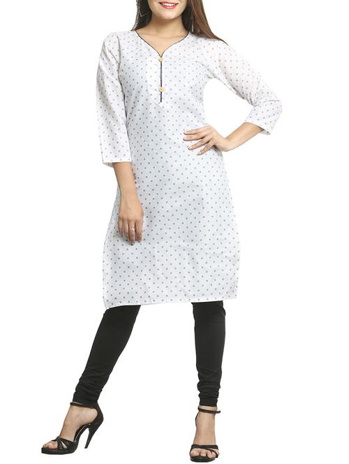 printed straight kurta - 15791986 -  Standard Image - 0