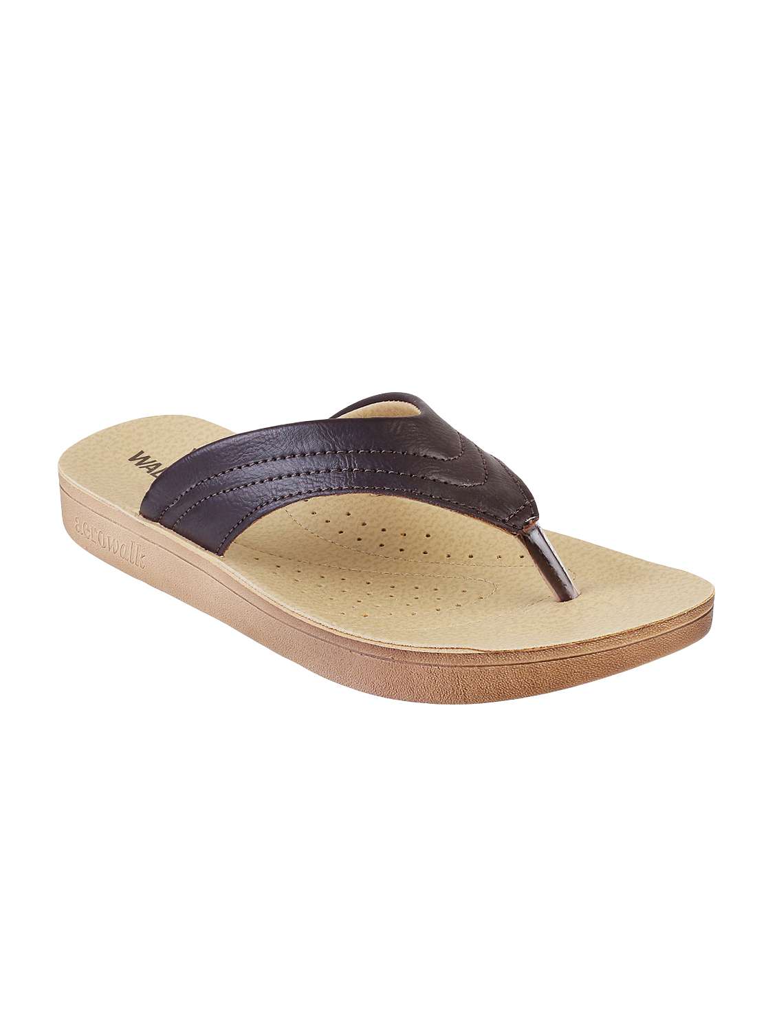 brown toe separator slippers