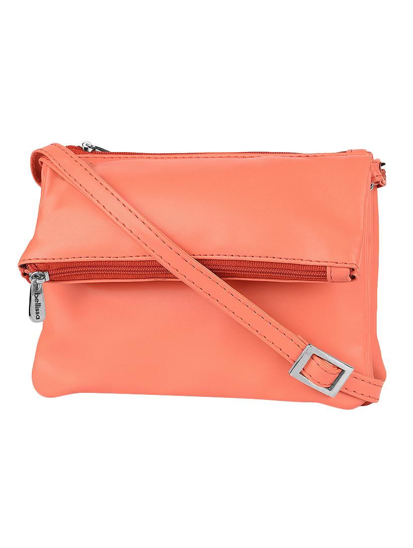 orange leatherette (pu) sling bag - 15794950 -  Zoom Image - 0